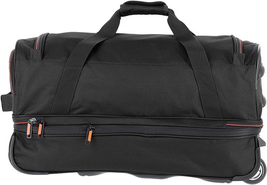 travelite Sac de voyage Valise Basics Wheeled Duffle Black / Orange Noir