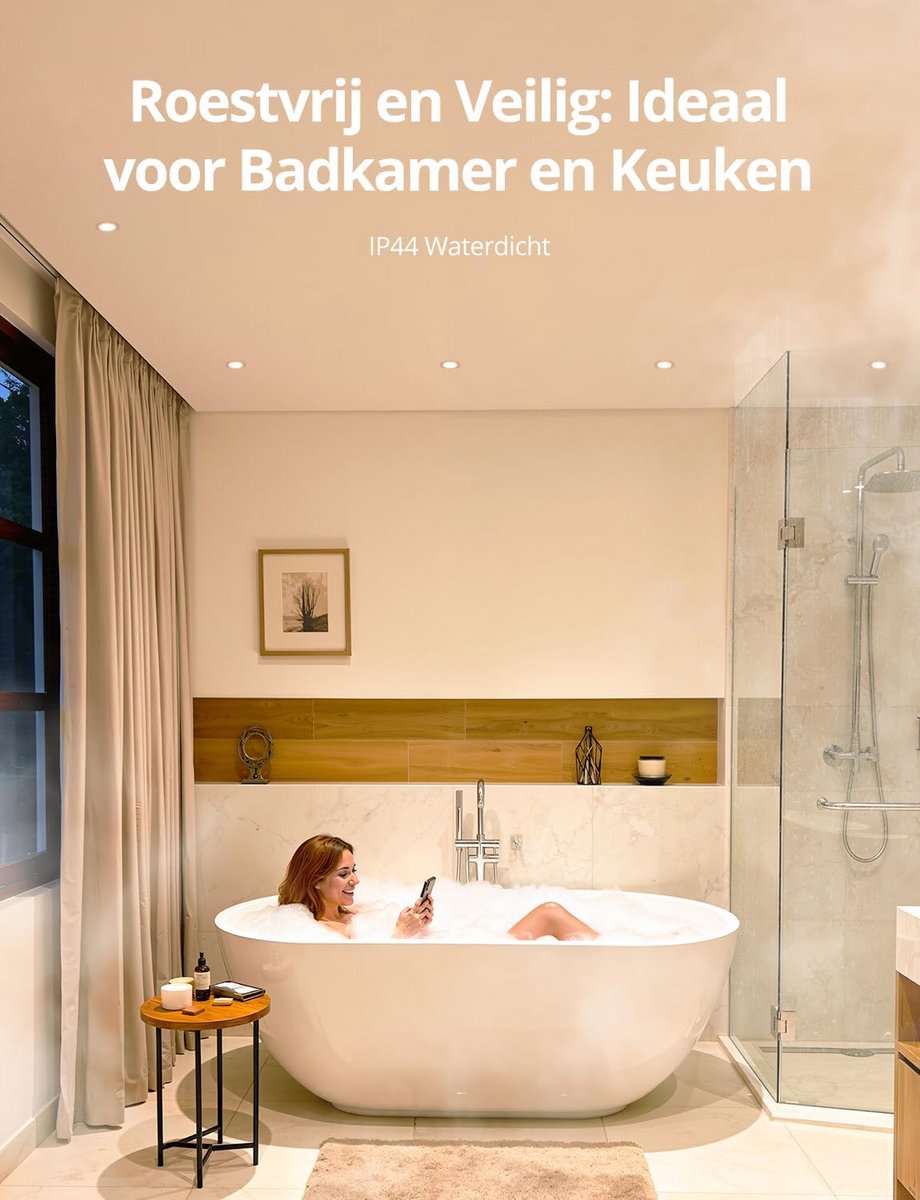 Dimbaar LED Inbouwspotje 230V IP44 voor Badkamer, Keuken en Woonkamer