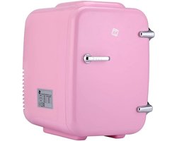 Mini Koelkast 4L Roze – Draagbaar 12V/220V – Koelen & Verwarmen – Skincare & Dranken – Compact & Stil