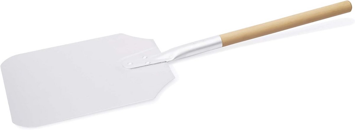 Lichte Aluminium Pizzaschep met Houten Handvat - Ideaal voor Oven en BBQ