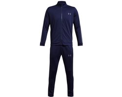 Under Armour UA Rival Knit Track Suit-BLU Heren Trainingspak - Midnight Navy - Grijs