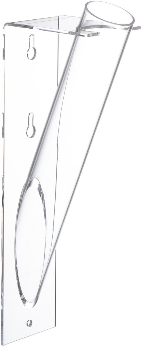 J-Line vaas Tube - kunststof - transparant - small - 2 stuks