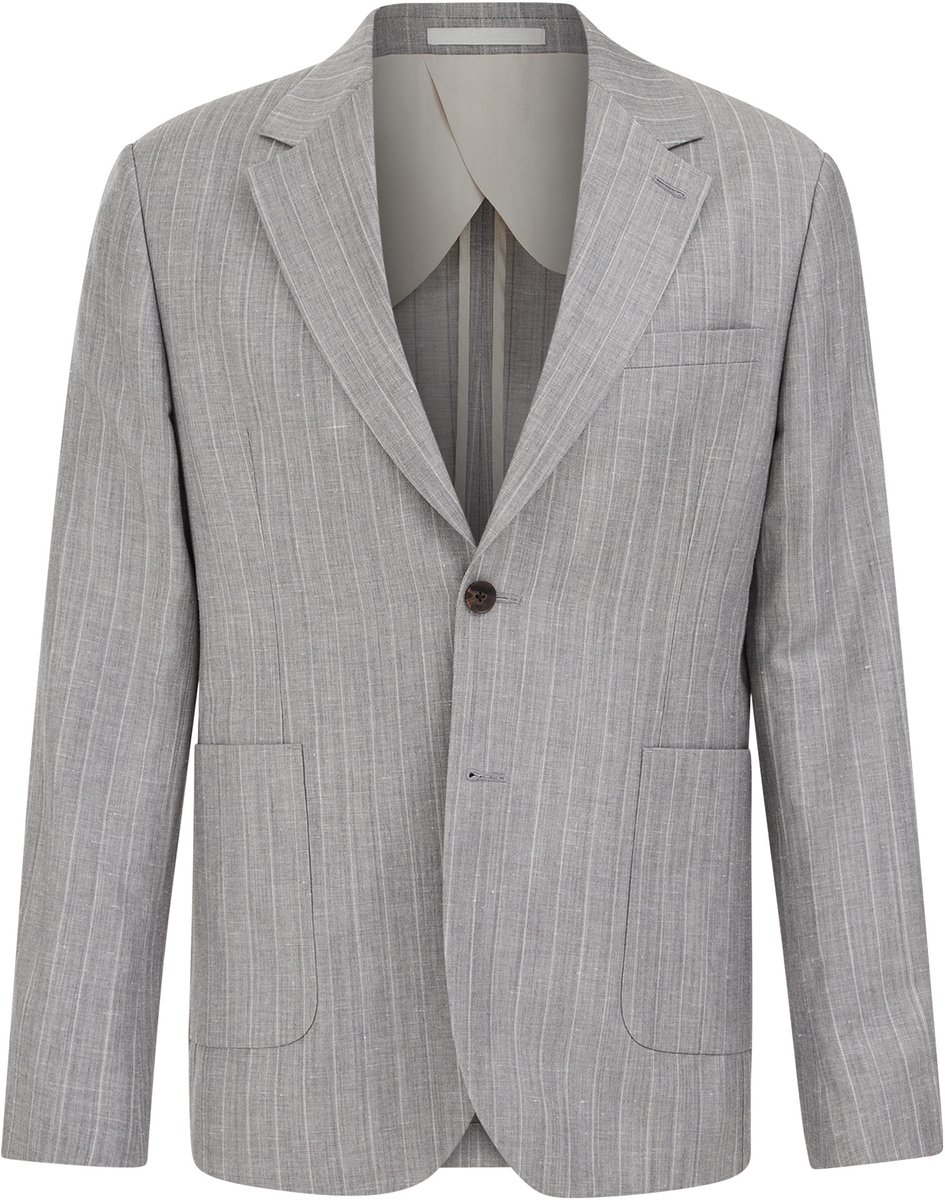 Van Gils Heren slim fit blazer van linnenmix met krijtstreep