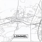 Muismat Klein - België – Lommel – Stadskaart – Kaart – Zwart Wit – Plattegrond - 20x20 cm