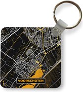 Porte-clés - Cadeaux à distribuer - Carte - Voorschoten - Or - Carte - Plan de la ville - Plastique
