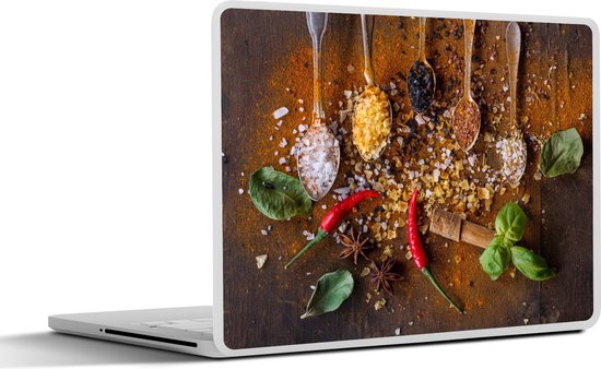 Laptop sticker - 14 inch - Lepels - Kruiden - Chilipeper - Specerijen
