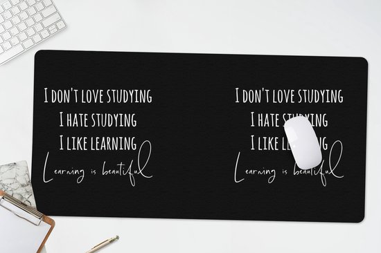 Sous-main 80x40 cm - Tapis de souris Apprentissage - Études - Student - Citations - Vie étudiante - Sous-main XL - Protection sous-main - Tapis de souris Ordinateur