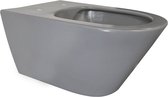 Saqu Opaque Hangtoilet - 35,5x53x35 cm - Voorgemonteerd - Mat Grijs - WC Pot - Toiletpot - Hangend Toilet