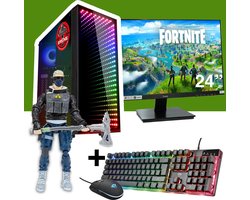 ScreenON - Gaming Set - Fortnite Verge Hero - V1 (GamePC + 24 Inch Monitor + Toetsenbord + Muis)