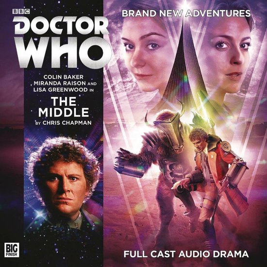 Doctor Who 'The Middle' audio drama cover met Colin Baker, twee vrouwen en een monster.