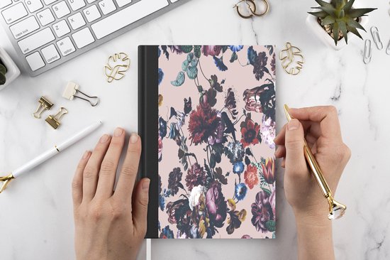 Carnet - Carnet - Fleurs - Motifs - Vintage - Carnet - Format A5 - Bloc-notes
