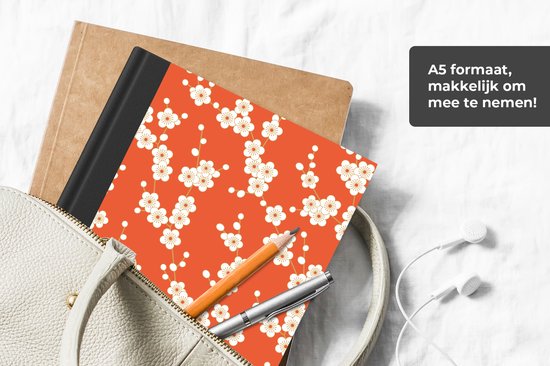 Carnet - Carnet d'écriture - Sakura - Fleurs - Motif - Japon - Carnet - Format A5 - Bloc-notes