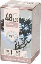Kerstverlichting op batterij helder wit buiten 48 lampjes - Kerstlampjes op batterijen