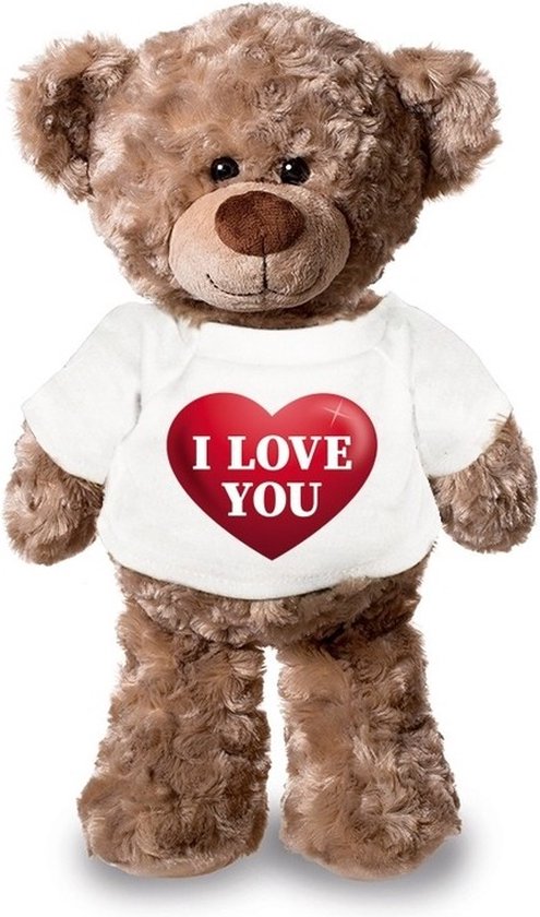 Valentine - Ours en peluche je t'aime avec coeur rouge 24 cm - Valentine /  cadeau... | bol