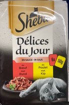 Sheba Délices Du Jour - poulet/boeuf 3x (6x50g)