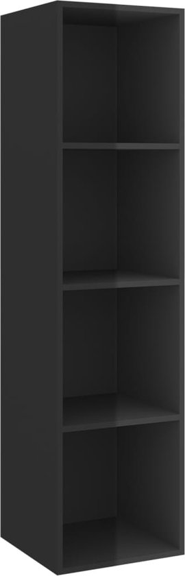 vidaXL-Tv-wandmeubel-37x37x142,5-cm-bewerkt-hout-hoogglans-zwart