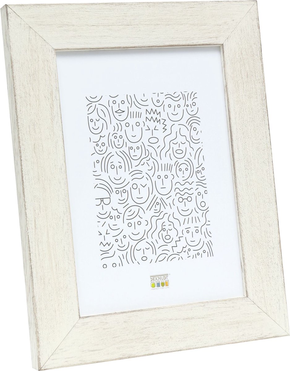 Deknudt Frames fotolijst S49BS1 - wit geschilderd - foto 20x30 cm