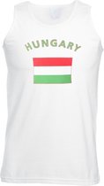 Hongarije mouwloos shirt wit heren M
