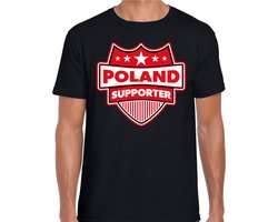 Poland supporter schild t-shirt zwart voor heren - Polen landen t-shirt / kleding - EK / WK / Olympische spelen outfit XXL