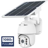 Solar Outdoor Dome - Draadloze beveiligingscamera voor buiten op zonne-energie - incl. zonnepaneel en GRATIS SD kaart - Smart Home Beveiliging