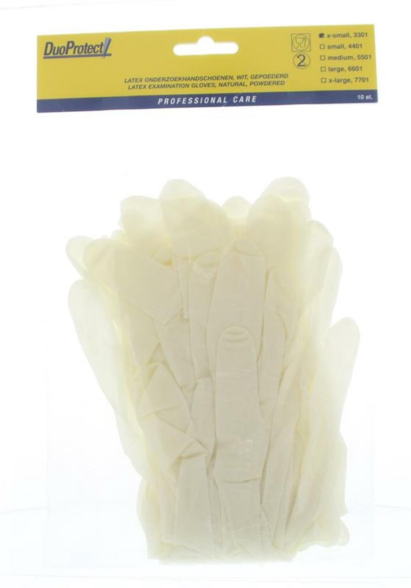 Goedkoopste DuoProtect Handschoenen Latex 10ST