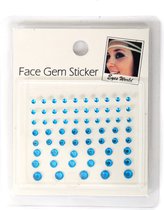 Gezichtsteentjes - Glitters - Face & Body Opplak Steentjes - Zelfklevend - Blauw