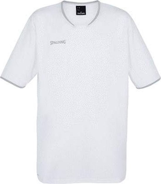 Spalding Shooting SS Shirt Unisexe - Wit / Grijs - taille 152