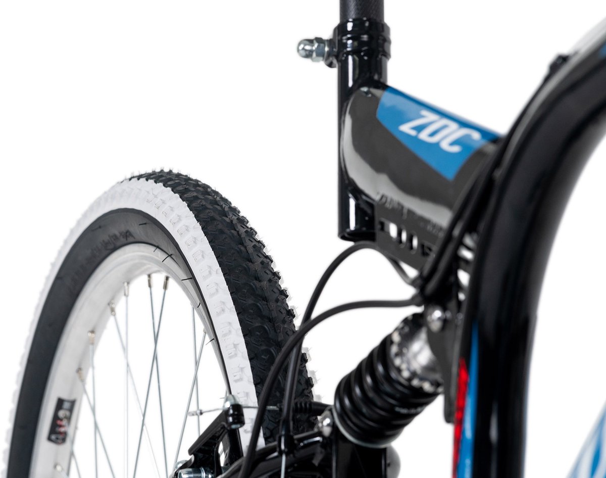 KS Cycling Fiets 26 inch fully-mountainbike Zodiac met 21 versnellingen zwart-rood 48 cm