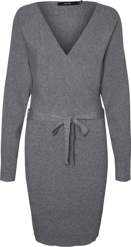 VERO MODA VMHOLLYREM LS V-NECK DRESS GA NOOS Dames Jurk - Maat XL
