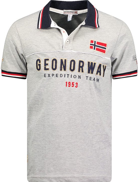 Polo Shirt Heren Grijs Geographical Norway Expedition Kerato - XL