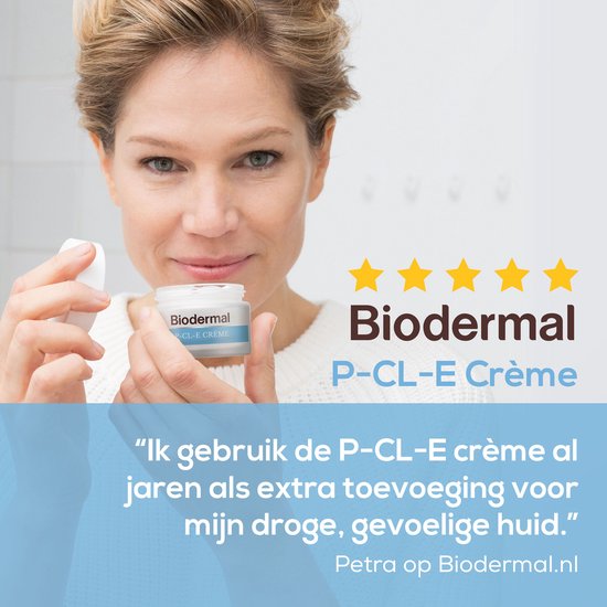 Biodermal P-CL-E Creme - Dagcreme - en nachtcrème met glycerine - gezichtsverzorging ondersteunt natuurlijk herstel van de droge huid - droge huid gezichtscreme - 100ml - Biodermal