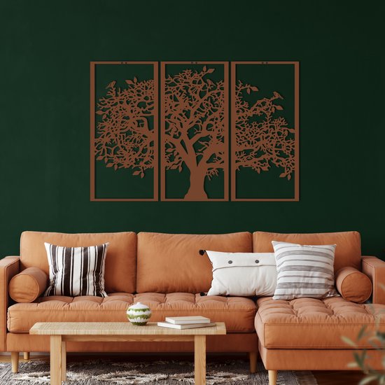 Wanddecoratie | Boom van Leven / Tree of Life | Metal - Wall Art | Muurdecoratie | Woonkamer | Buiten Decor |Bronze| 150x100cm