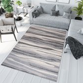 Tapiso Sari Plancher Salon Chambre Faible Pile Grijs Moderne Design Abstraite Atmosphère De Vie Haute Qualité Durable Tapis Taille - 80 x 150 cm
