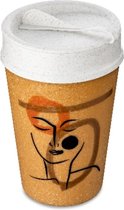 Dubbelwandige Koffiebeker met Deksel, 0.4 L, Organic, Face - Koziol | Iso To Go
