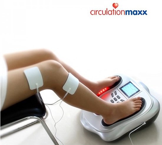 BioEnergiser Circulation Maxx Leg Revitaliser Bloedcirculatieapparaat - Voetmassage Spiersimulatie - Verbeter de bloedsomloop in benen en voeten - Ems/Tens apparaat leg trainer, spierstimulatie, incl. gel pads voor massage schouders en rug