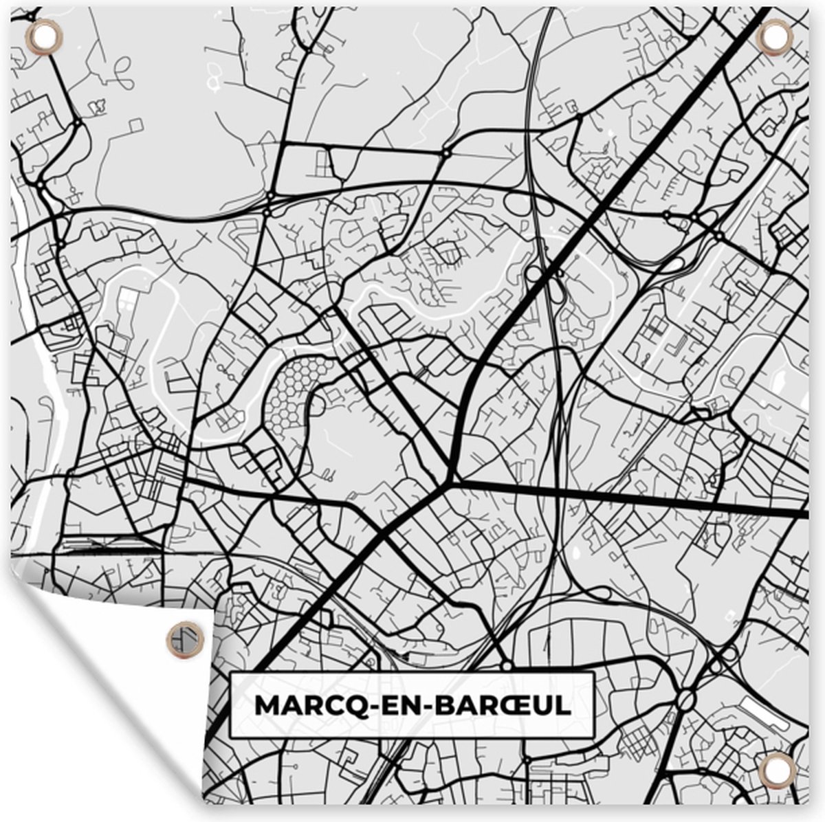 affiche-de-jardin-carte-plan-de-ville-marcq-en-bar-ul-carte