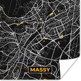 Poster Kaart – Stadskaart – Massy - Plattegrond – Frankrijk - 50x50 cm