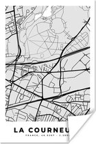 Poster La courneuve – Plattegrond – Frankrijk – Kaart – Stadskaart - 120x180 cm XXL