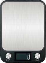 Balance de cuisine numérique de précision Cuisine Club - 1 gr à 5 kg - Avec fonction tare - Différentes unités de mesure - Acier inoxydable