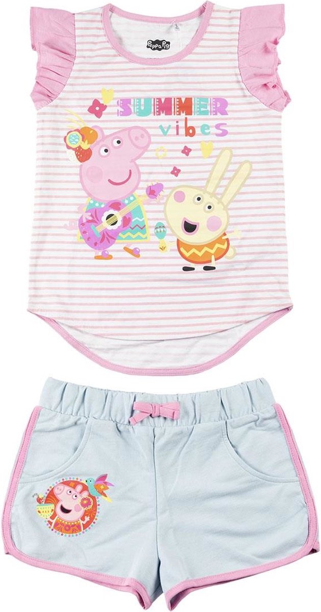 Peppa Pig kledingset, t-shirt en short maat 6 jaar, 98