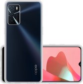 Hoes Geschikt voor OPPO A16 Hoesje Cover Siliconen Back Case Hoes - Transparant