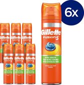 Gillette Fusion5 Ultra Sensitive Scheergel Mannen - 6x200ml Voordeelverpakking