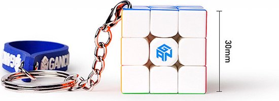 GAN cube 330 - sleutelhanger- Klassieke - 3x3 - Mini Kubus - echt werkend