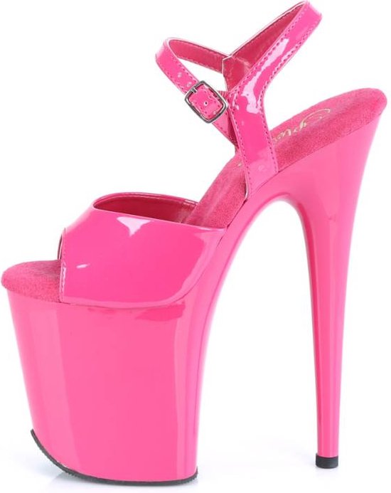 Sandales à bride cheville Pleaser, chaussures de pole dance -39 Chaussures- FLAMINGO-809 US 9 Rose
