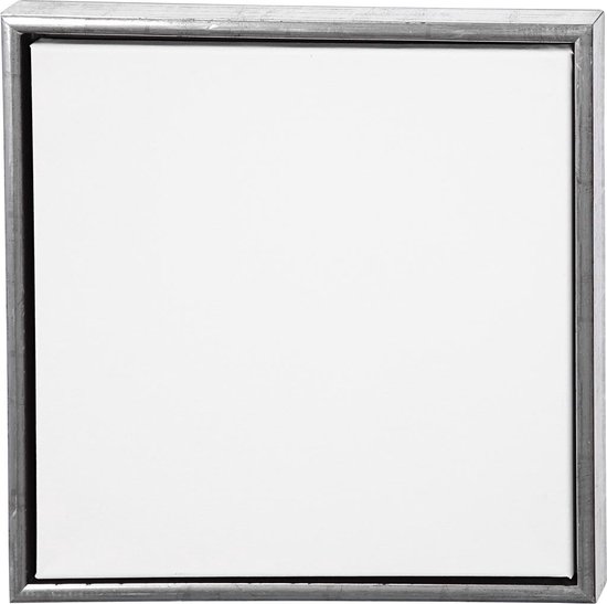 ArtistLine Canvas met lijst, buitenmaat 44x44 cm, diepte 3 cm, 1 stuk, wit, antiek zilver