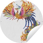 Cercle de jardin - Illustration de tatouage de paon - 150x150 cm - Affiche de jardin