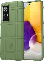 Mobigear Hoesje geschikt voor Xiaomi 12 Telefoonhoesje Flexibel TPU | Mobigear Rugged Shield Backcover Shockproof | Schokbestendig 12 Telefoonhoesje | Anti Shock Proof - Groen