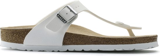 Birkenstock Slippers Gizeh Blanc White | Blanc | Simili cuir | Taille 42 | 043733