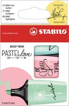 STABILO BOSS MINI Pastellove Highlighter, boîte de 3 couleurs pastel assorties
