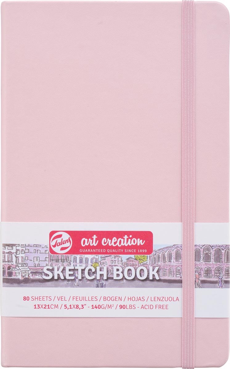 Schetsboek talens art creation roze 13×21 cm – 5 stuks